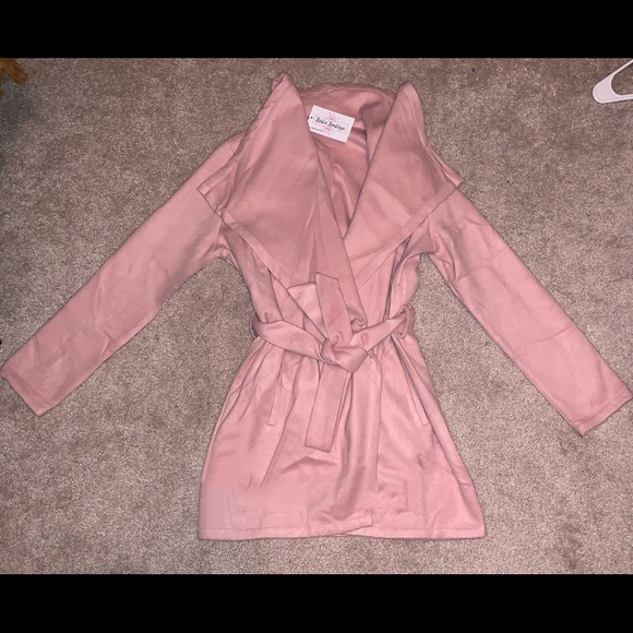 Drape Coat with Tie - Picture 8 of 8